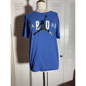 Air Jordan Classic Tee Shirt Size L Men's  Navy Blue Soft Basketball Shirt